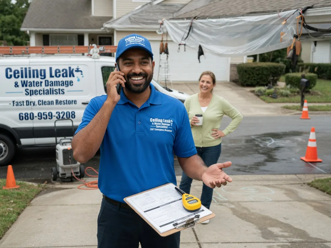 Ceiling Leak Cleanup Marble Rock, IA FAQs